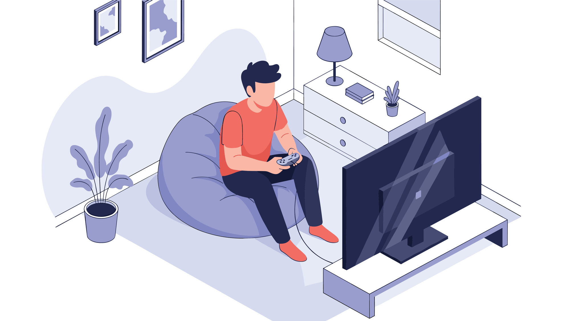 Persona jugando a videojuegos